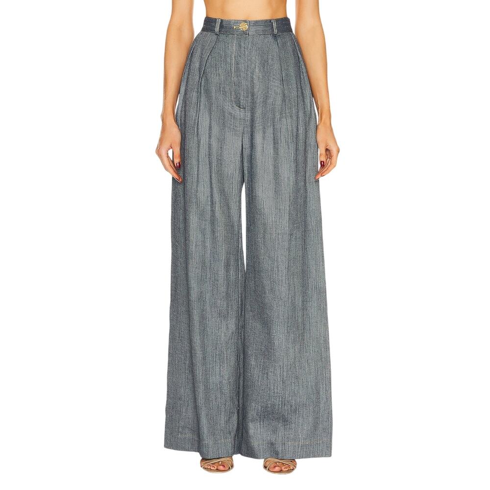 Matthew Bruch Tailored Gray Button Pleated Size 2 Pants